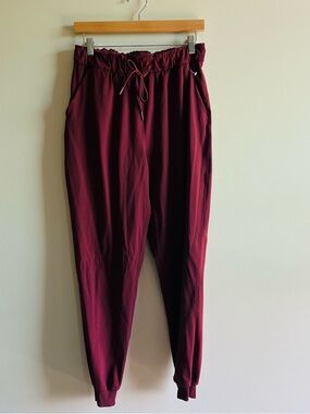 Lululemon Pants Womens 8 Burgundy High Rise Jogger Full Length Athletic Lounge